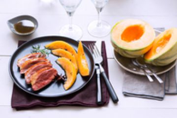 Magret de canard aux épices et au Melon Magret de canard aux épices et au Melon