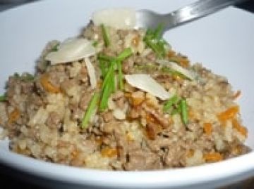 Risotto au boeuf haché Risotto au boeuf haché