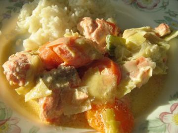 Marmite de saumon aux poireaux Marmite de saumon aux poireaux