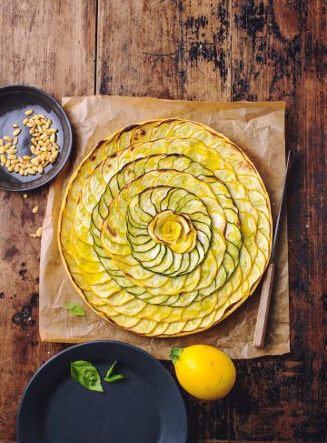 Tarte fleur courgettes et ricotta Tarte fleur courgettes et ricotta