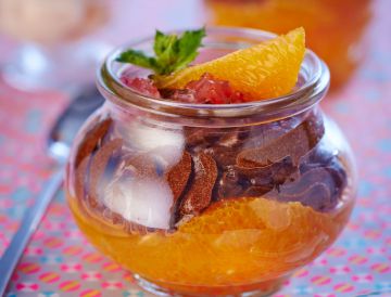 Mousse au chocolat à la gelée d'orange Mousse au chocolat à la gelée d'orange