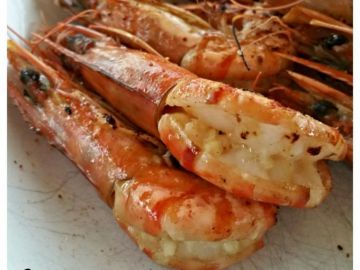 Gambas au beurre ailé à la plancha Gambas au beurre ailé à la plancha
