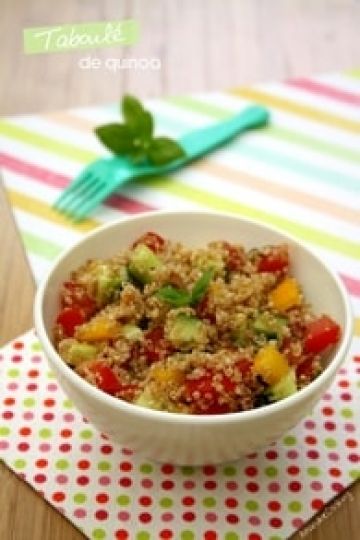 Taboulé de quinoa, concombre, poivron et tomates Taboulé de quinoa, concombre, poivron et tomates