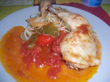 Cuisse de poulet au paprika et aux tomates Cuisse de poulet au paprika et aux tomates