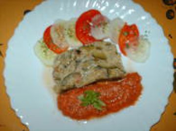 Flan de courgettes et coulis de tomates Flan de courgettes et coulis de tomates
