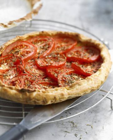 Tarte à la tomate et à la moutarde 