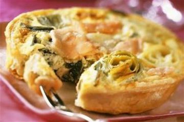 Tarte au saumon et poireaux Tarte au saumon et poireaux