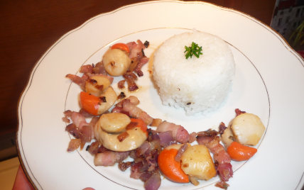 wok Saint Jacques aux oignons rouges wok Saint Jacques aux oignons rouges