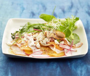 Carpaccio de porc aux nectarines Carpaccio de porc aux nectarines