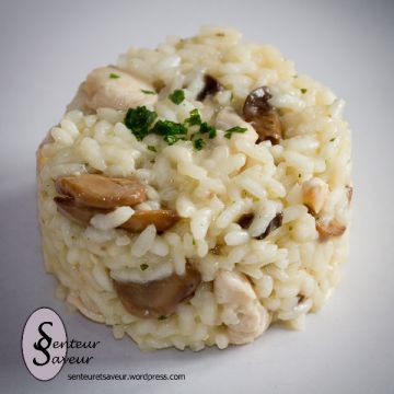 Risotto au poulet et aux champignons Risotto au poulet et aux champignons