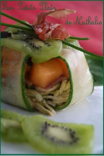 Timbale de courgette au melon Timbale de courgette au melon