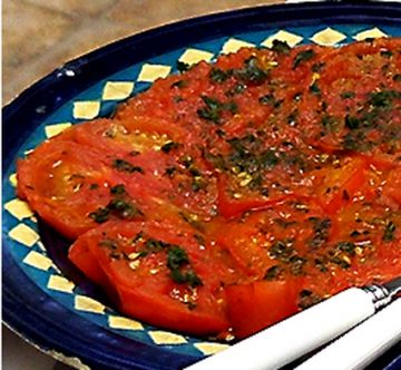 Salade de tomates à la marocaine Salade de tomates à la marocaine