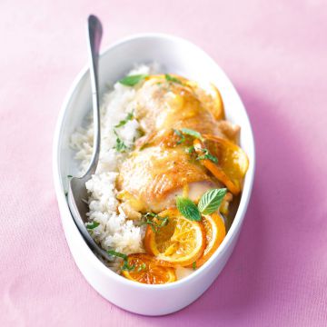 Poulet à l'orange parfumé au curry Poulet à l'orange parfumé au curry