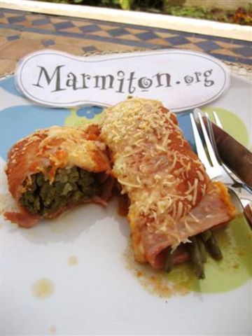 Roulé de jambon aux haricots verts Roulé de jambon aux haricots verts