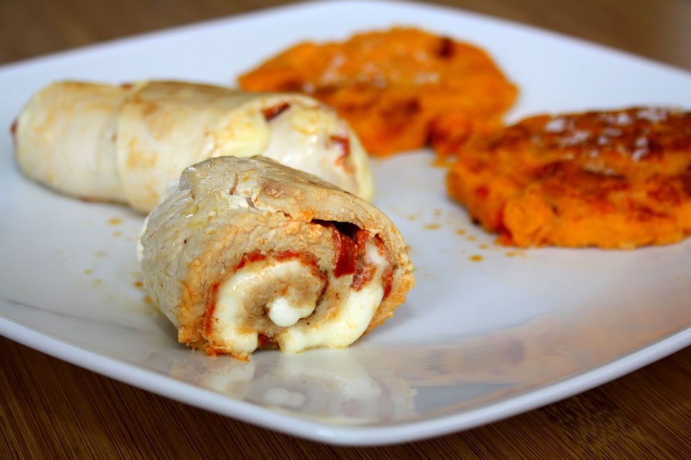 Roulé de dinde au chorizo et mozzarella Roulé de dinde au chorizo et mozzarella