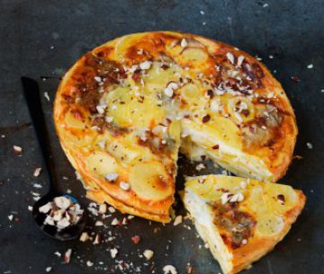 Tarte sans pâte aux pommes de terre et gorgonzola Tarte sans pâte aux pommes de terre et gorgonzola