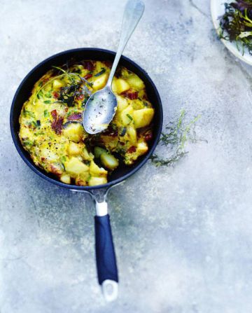 Tortilla de légumes et jambon serrano Tortilla de légumes et jambon serrano