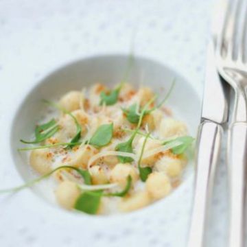 Gnocchis de panais, sauce au raifort Gnocchis de panais, sauce au raifort