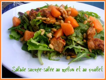 Salade sucrée-salée au melon et au poulet Salade sucrée-salée au melon et au poulet