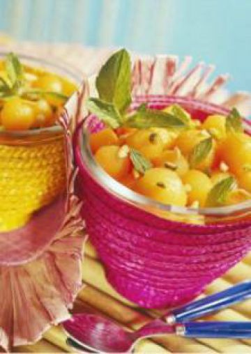 Salade de melon aux fruits secs Salade de melon aux fruits secs