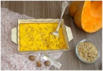 Flan de potiron, riz basmati, boulgour, quinoa Flan de potiron, riz basmati, boulgour, quinoa