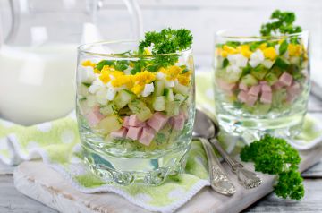 Salade russe en verrines Salade russe en verrines