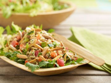 Salade d'amandes et lentilles épicées Salade d'amandes et lentilles épicées