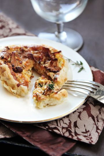 Quiche aux champignons et gésiers de canard confits Quiche aux champignons et gésiers de canard confits