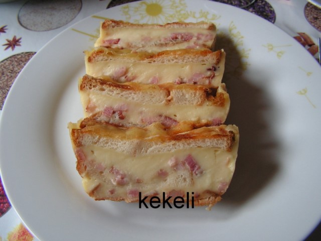 Croque cake lardons raclette Croque cake lardons raclette