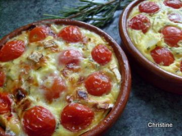 Flan aux tomates cerises et romarin