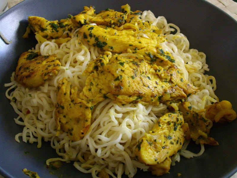Dinde au curry et à la coriandre Dinde au curry et à la coriandre