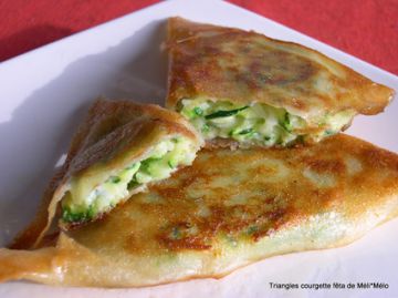 Triangles courgette-feta Triangles courgette-feta