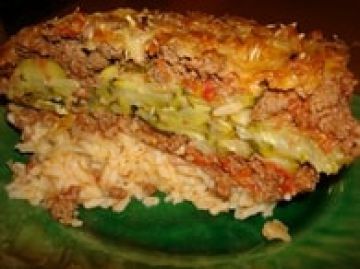 Hachis camarguais au riz, bœuf et courgettes Hachis camarguais au riz, bœuf et courgettes