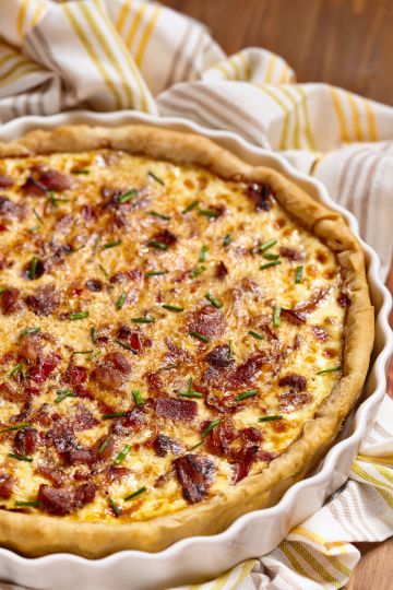 Tarte aux courgettes, lardons et oignons Tarte aux courgettes, lardons et oignons