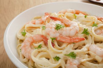 Tagliatelles aux crevettes express Tagliatelles aux crevettes express