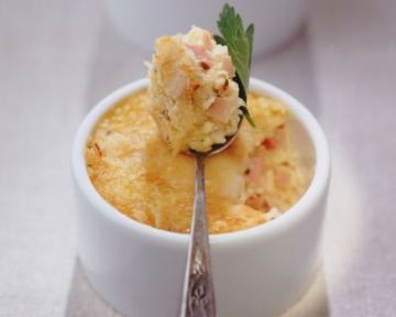 Oeufs brouillés au fromage et au jambon Oeufs brouillés au fromage et au jambon