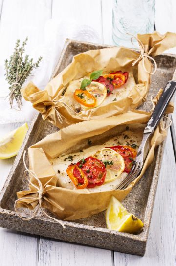 Filet de cabillaud en papillote Filet de cabillaud en papillote