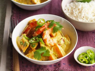 Curry de crevettes à la courge butternut Curry de crevettes à la courge butternut