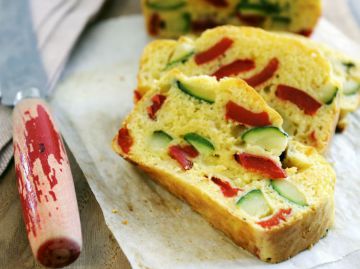 Cake courgettes et poivrons Cake courgettes et poivrons