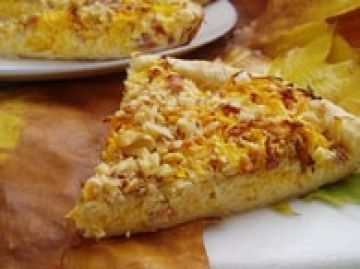 Tarte au céleri-rave, potimarron et bacon Tarte au céleri-rave, potimarron et bacon