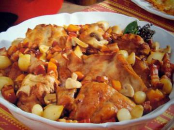 Gibelotte de lapin au calvados Gibelotte de lapin au calvados