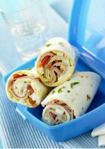 Wraps au oeufs et au jambon Wraps au oeufs et au jambon
