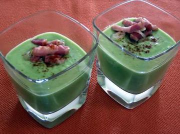 Velouté petits pois et lardons Velouté petits pois et lardons