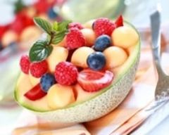 Recette Salade de melon et framboises Recette Salade de melon et framboises