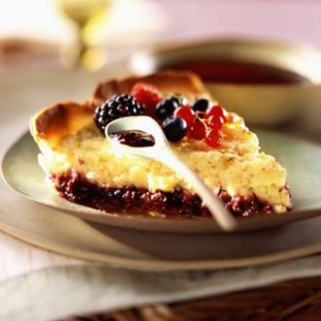 Tarte aux fruits rouges et semoule