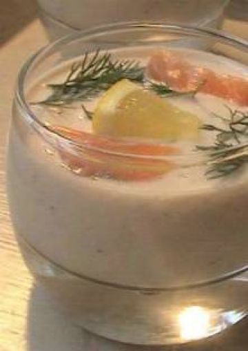 Panna cotta saumon fumé citroné et aneth Panna cotta saumon fumé citroné et aneth