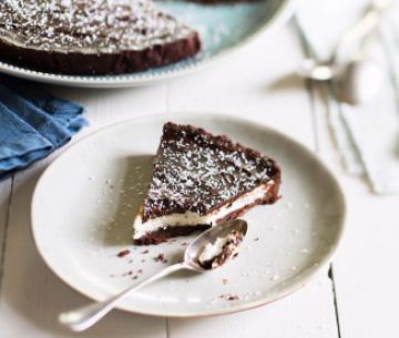 Tarte chocolatée à la mousse coco