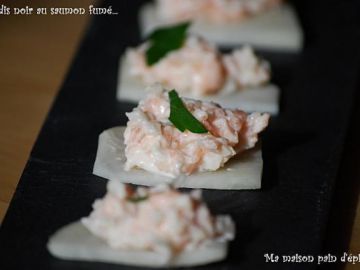 Radis noir au saumon fumé Radis noir au saumon fumé