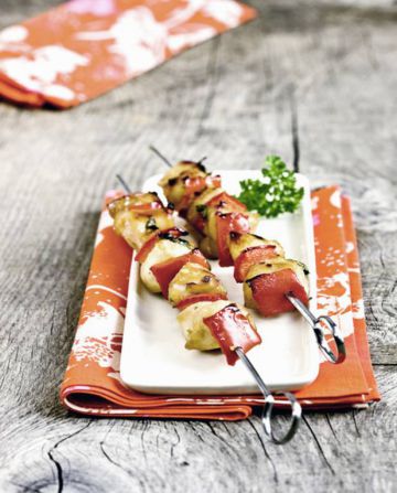 Brochettes de poulet et chipolatas Brochettes de poulet et chipolatas