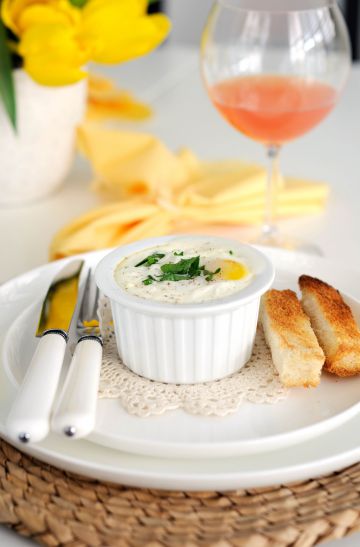 Oeuf cocotte au jambon simple Oeuf cocotte au jambon simple